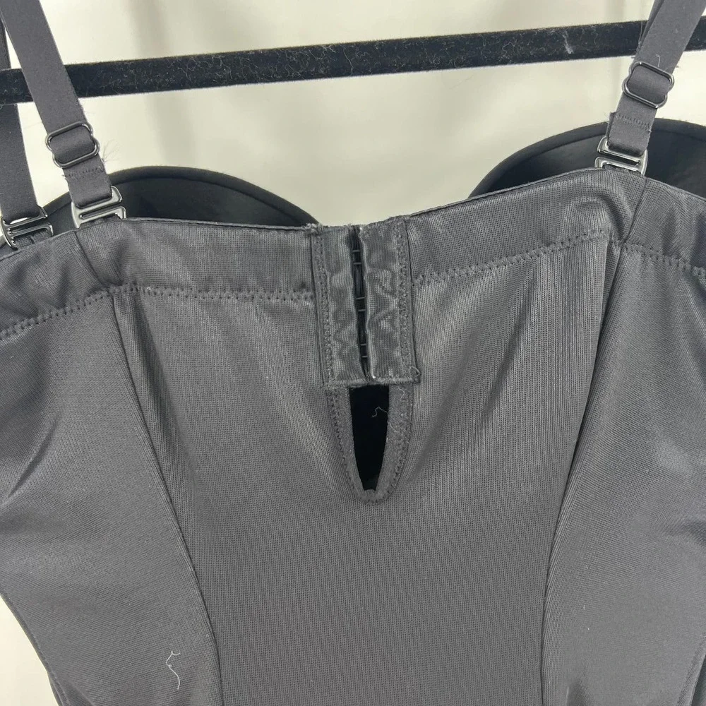 Maidenform Flexees BLK Easy-Up Firm‎ Control Convertable Slip & Bra Women's 36D